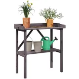 vidaXL Pflanztisch Pflanzenständer 78 cm grau