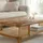 Tulup Tischplatte 100x70 cm Naturholz mit Harz Glas beige