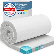 eloneo Gel Topper 5 cm hoch 140 x 200 cm weiß