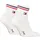 Tommy Hilfiger Unisex Quarter Socken mit Label-Print im 2er-Pack, Weiss, 39-42