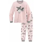 PETITE FLEUR KIDS Pyjama in rosa-grau-meliert | Gr.: 146/152