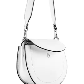 COLLEZIONE ALESSANDRO Bianco Luxe Schultertasche Leder Weiß