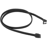 Sharkoon Kabel SATA III 90° Sleeve 1, 00m Schwarz