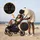 lionelo Mika Plus 2-in-1 Buggy 0-48 Monate (22kg), XXL-Verdeck mit UPF50+, 3-stufige Verstellung des Elterngriffs - Black Onyx - Schwarz