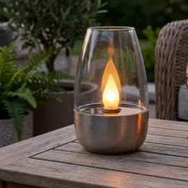 Kynast Solarleuchte Edelstahl/Kunststoff Höhe 10,5 cm 1 Stück Transparent/Silber