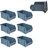 GarPet Stapelboxen Schraubenbox Lagerboxen Stapelboxen Werkstatt Sichtlagerboxen klein groß Set Wandhalterung Wand 6x Stapelbox Gr.2 + 6x Kunststoffhalter