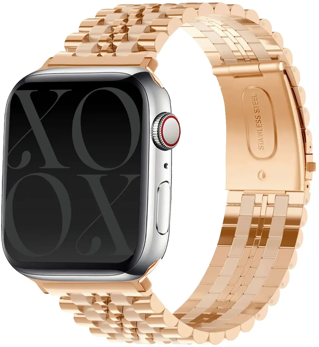 xoxo Wildhearts Apple Watch Armband Stahl für Apple Watch - Wildhearts Roségold - Butterfly-Verschluss