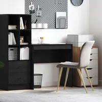VidaXL Schreibtisch aus schwarzem Eichenholz Schwarze Eiche Holzwerkstoff
