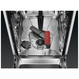 AEG FEE7341AZM Integrierter-Geschirrspüler / 45cm / AirDry - perfekte Trocknungsergebnisse / D / energiesparend / Besteckkorb / Beladungserkennung / Display / Startzeitvorwahl / extra leise
