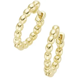 Luigi Merano Paar Creolen LUIGI MERANO "in Kugel-Design, Gold 375", gold, Ohrringe, Damen, Gelbgold 375