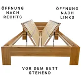 Betten-ABC Madera Lattenrost für Bettkastenfunktion 7-Zonen, 28 Federleisten, Birkenschichtholz, 100 x 200 cm, Öffnung Vorn