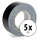 Stagecaptain Gewebeband DT-4850 50 m x 48 mm Schwarz 5 St.