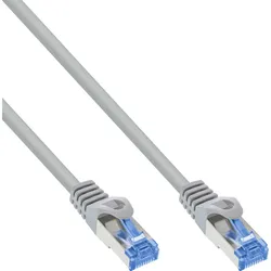InLine Patchkabel - Cat.6A - S/FTP - TPE flexibel - grau - 0,25m