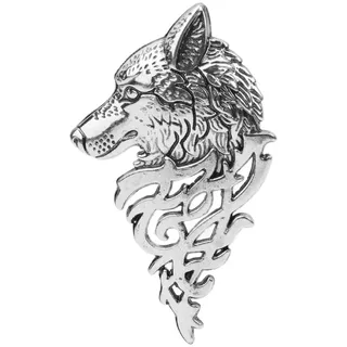 vsilay Retro Europa Wolf für Kopf Brosche Anstecknadel Herren Damen Hemd Anzug Zubehör