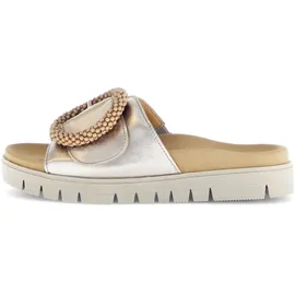 Gabor "Pantolette", Damen, Gr. 43 gold, Schuhe Pantolette