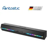 fontastic Juna - Soundbar 2 x 5 Watt - TWS - BT5.3 - Inklusive Mikrofon Soundbar schwarz