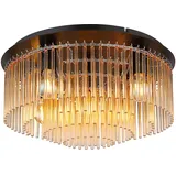 GLOBO Deckenleuchte, Metall Chrom Amber 5-Flammig