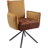 Kare Armlehnstuhl Chelsea Braun Stuhl, Holzwerkstoff, 90x65x60cm