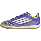 adidas Kinder Fussball-Hallenschuhe F50 Club Kids, PURRUS/FTWWHT/LUCLEM, 38 2⁄3