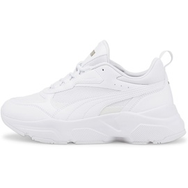 Puma Cassia Plateau Sneaker Damen white/white/team gold 39