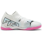 Puma Future 7 Match IT + Mid Jr Soccer Shoe, White Black-Poison Pink, 33 EU - 33 EU