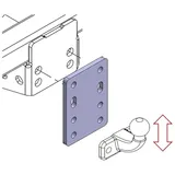 AHAKA Höhenverstellbare Adapterplatte Anhängerbock 4x90 mm für AHK Flanschkugel 12 mm