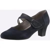 Jana Damen Pumps mit Riemen Mary Jane Vegan, Blau (Navy), 42 EU