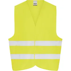 Fluoreszierende Sicherheitsweste - Farbe gelb, neon - Größe one size