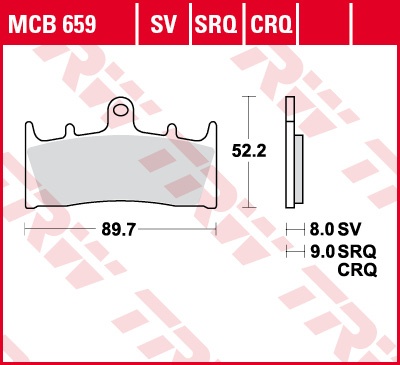 TRW Lucas Racing oppervlak MCB660SRQ