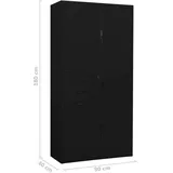 vidaXL Aktenschrank 90x40x180 cm schwarz