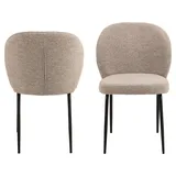 Actona 2er Set Actona Stuhl Patricia Stoff Beige