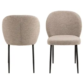 Actona 2er Set Actona Stuhl Patricia Stoff Beige