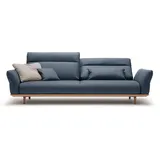 creation by rolf benz Couch Naturleder 4-Sitzer Blau