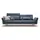 creation by rolf benz Couch Naturleder 4-Sitzer Blau
