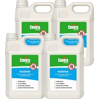 Envira Milben-Spray - Milbenspray für Matratzen mit Langzeitwirkung - Geruchlos & Auf Wasserbasis - 4x5Ltr