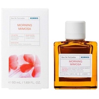 Korres Mimosa Eau de Toilette für Damen, 86% natürlicher Ursprung, orientalisches Blumenmuster, langanhaltend, bernsteinfarbenes Glas, 50 ml, 1 Stück