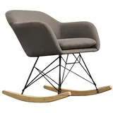 KAWOLA Schaukelsessel Stella Polyester 0 x 0 x 0 cm Braun mit Rollen