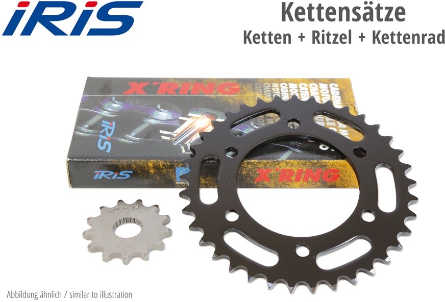 IRIS Kette & ESJOT Räder Kettensatz KA ER 6 N/F, 05-, Versys 650, 07-, Ninja 650 17-, Z 650, 17-, CF-M 650 GT/NK, schwarz