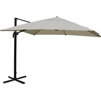 MCW Sonnenschirm, 3x4m (Ø5m) Polyester/Alu 26kg ~ creme-grau ohne