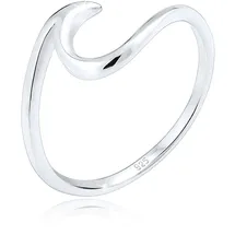 Elli Ring 925 Sterling Silber Wellen in Silber | Gr.: 50