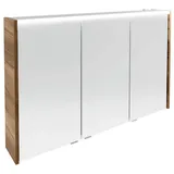 Fackelmann LED-Spiegelschrank Verona 110 cm 3 Türen Nussbaum