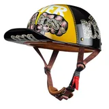 Motorrad Halbschalen Halbhelm Halbschalenhelm Baseballmütze-Helm Baseball Cap Motorradhelm Mit ECE-Zulassung Cruiser Chopper Scooter Helm Für Bike Cruiser Chopper Moped Scooter I,L