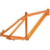 panfudongk 26 Zoll Mountainbike Fahrradrahmen aus Aluminiumlegierung in Orange, 17 Zoll Größe, 80-120 kg Tragfähigkeit, internes Verkabelungsdesign.