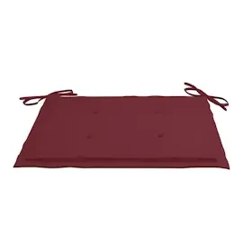 vidaXL Gartenstühle mit Weinroten Kissen 8 Stk. Massivholz Teak