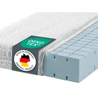 Ravensberger Matratzen Kaltschaummatratze Struktura-SAN 100x200cm | Härtegrad H2 | RG 60 | Höhe 20cm | 7-Zonen Matratze | Baumwoll-Doppeltuch-Bezug | produziert in Deutschland | OEKO-TEX® zertifiziert