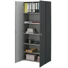 Sconto Schrank mit Schloss Multischrank-System - grau ¦ Maße cm B: 80 H: 185 T: 40.0