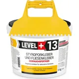 LEVEL PLUS Styroporkleber 5 kg + Kunststoffzahnspachtel