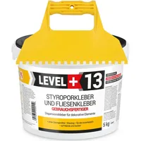 LEVEL PLUS Styroporkleber 5 kg + Kunststoffzahnspachtel