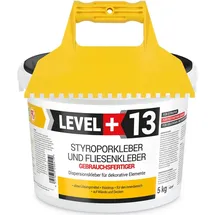 LEVEL PLUS Styroporkleber 5 kg + Kunststoffzahnspachtel