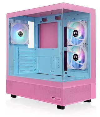 THERMALTAKE View 270 Plus TG ARGB Mid Tower E-ATX Gehäuse Sichtfenster pink